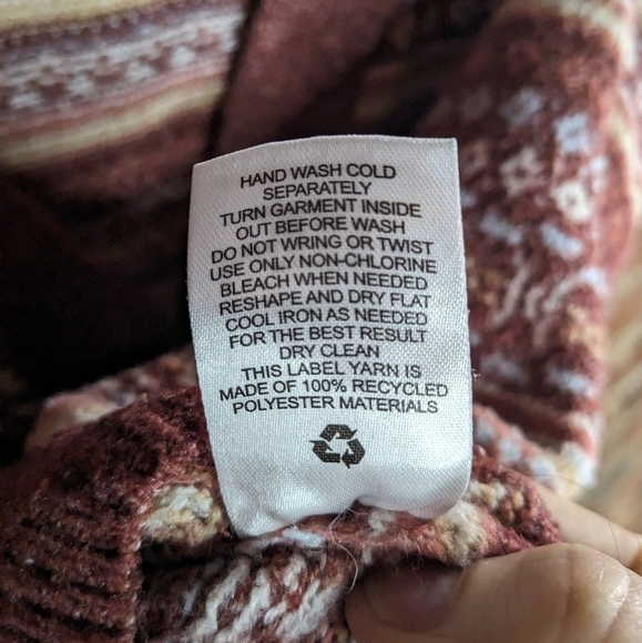 Pink Rose Large Multicolor Striped Long Sleeve Button Down Cropped Cardigan - Picture 6 of 10